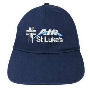 Air St Luke's Strapback Baseball Cap Blue One Size Adjustable Embroidered HTT